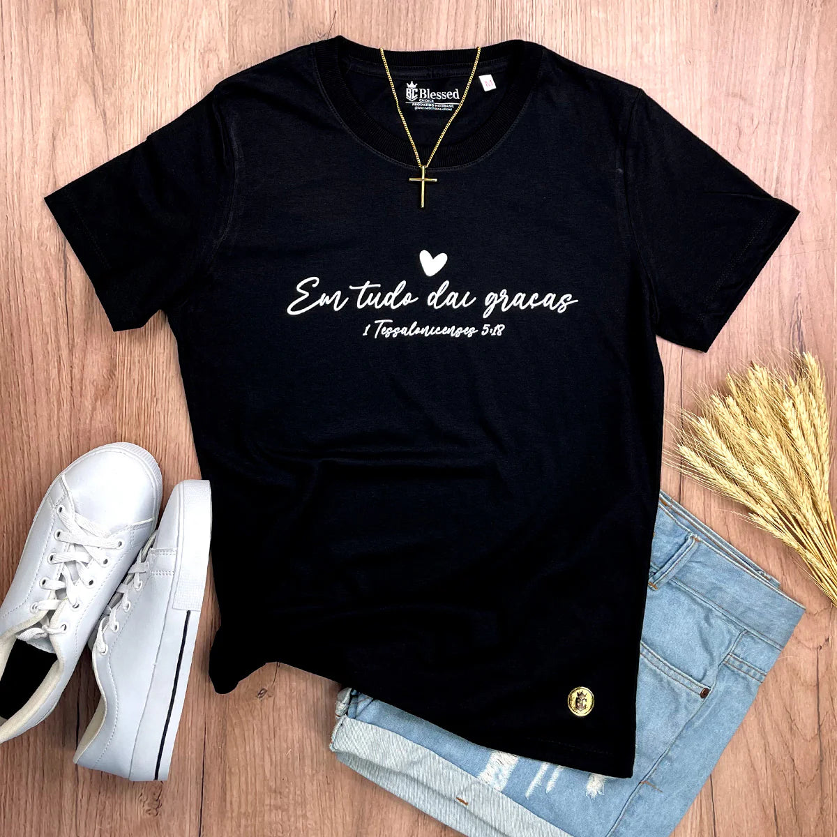 Women's T-Shirt - Black - Here I am