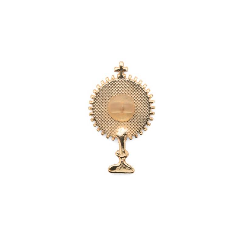 Broche Ostensório Dourado de Metal