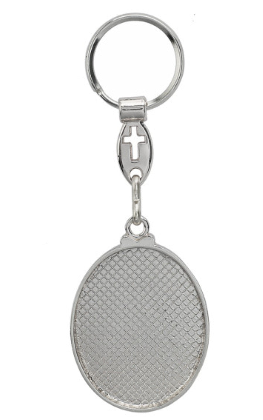 Our Lady of Aparecida Keychain in Gold with Pearl Resin