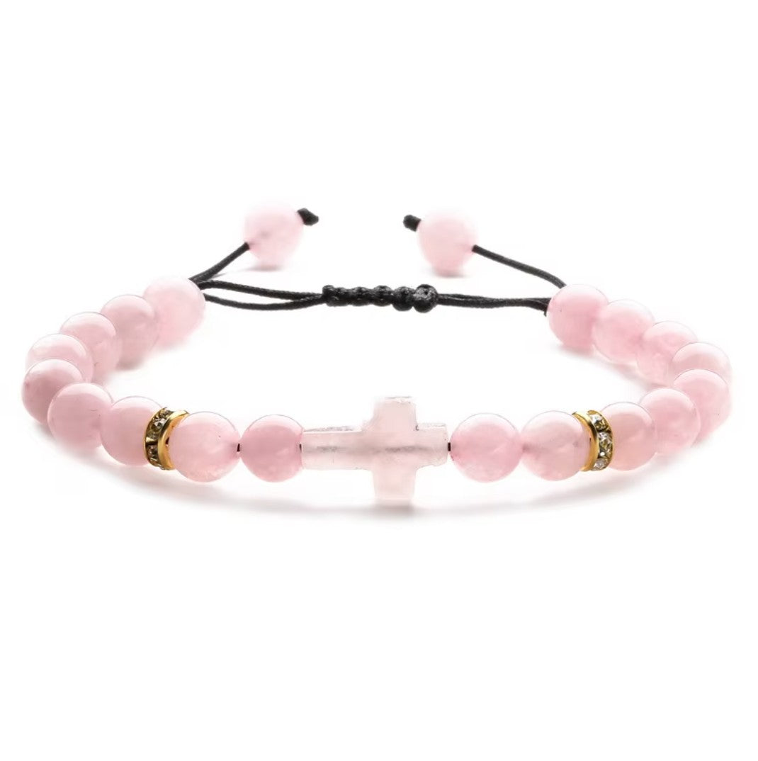 Pulseira Feminina com Cruz Ajustável