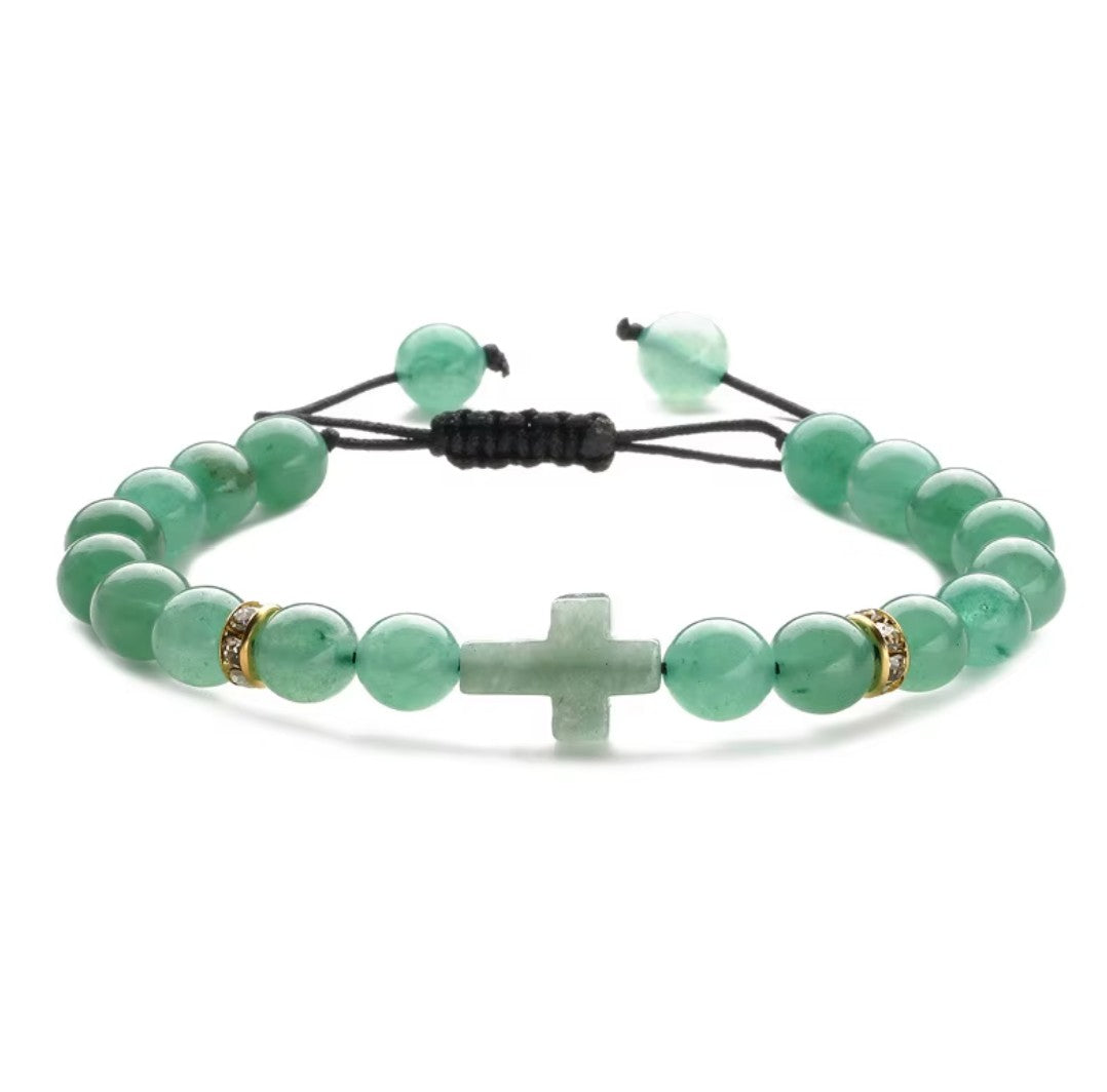 Pulseira Feminina com Cruz Ajustável
