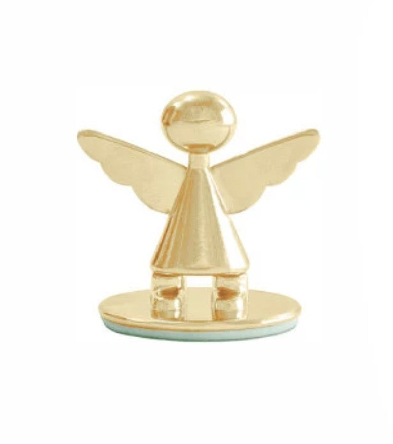 Mini Anjo da Guarda com Santinho – Dourado ou Prata