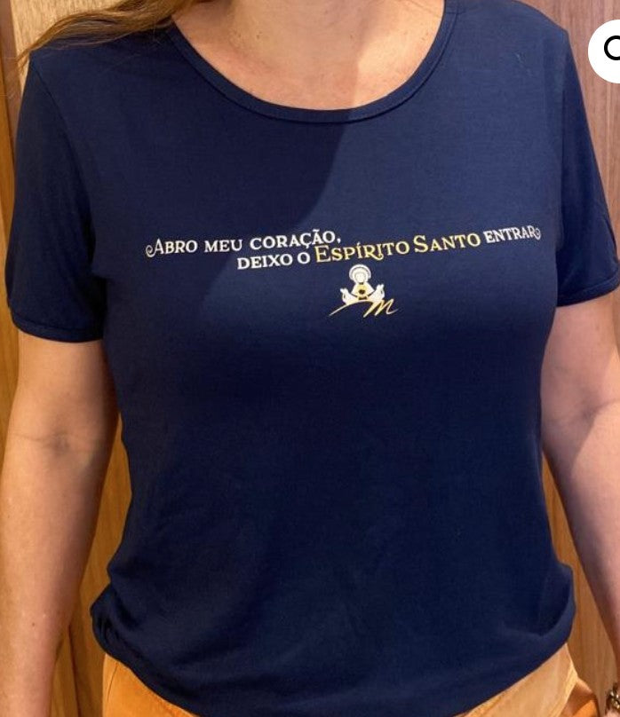 Women's Phrase Shirt - "I open my heart, I let the Holy Spirit in"