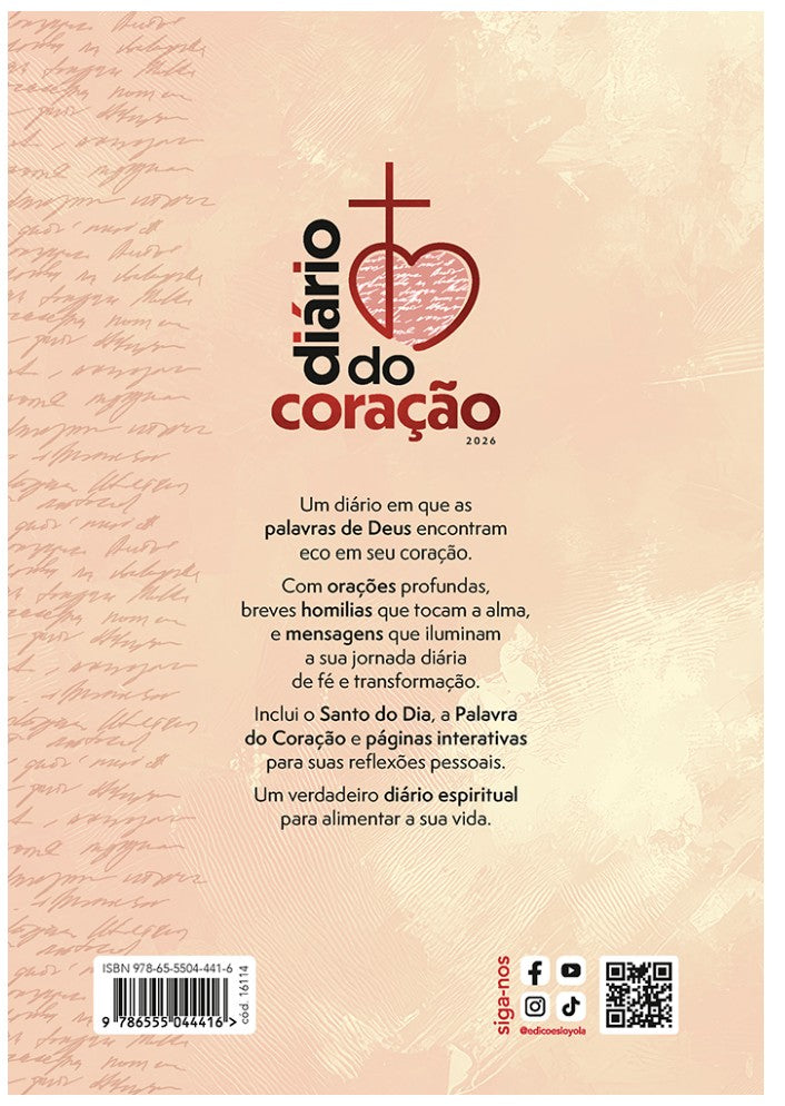 Diário do Coração 2026 (Capa Dura)