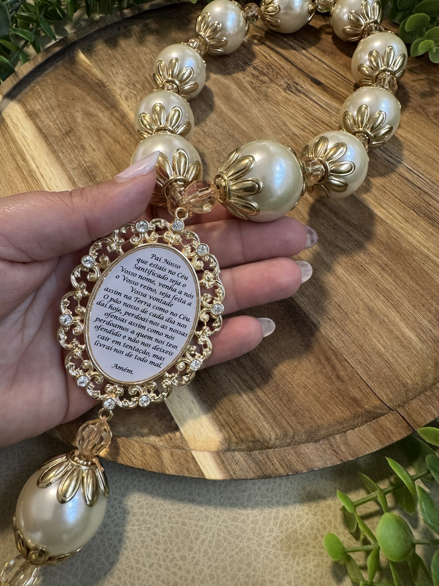 Faith Decorative Necklace with the Lord's Prayer – Elegance and Devotion