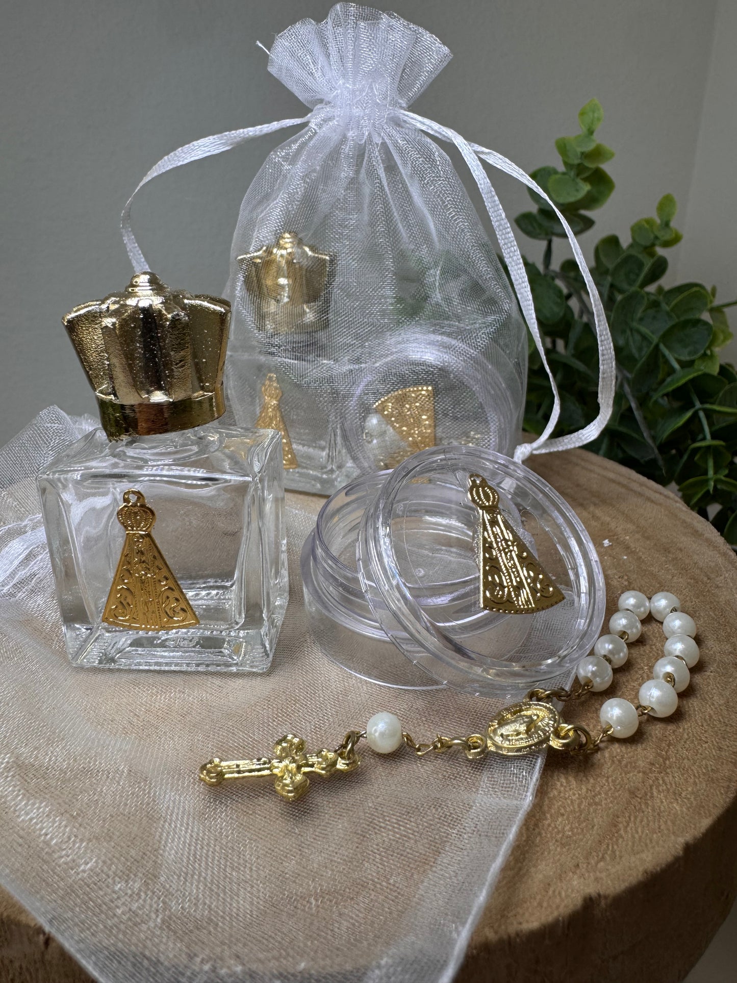 Mini Rosary with Holy Water Holder of Aparecida