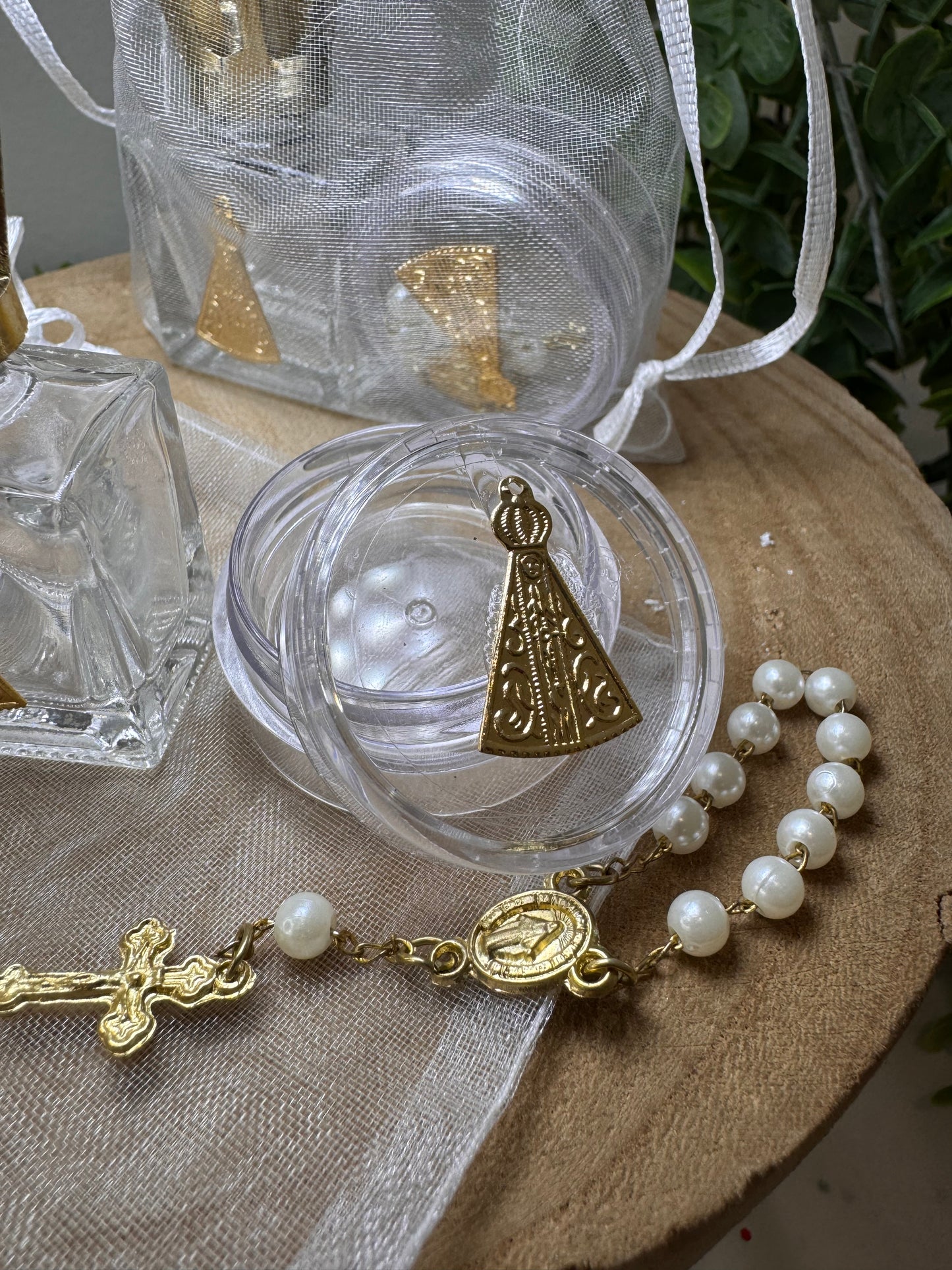 Mini Rosary with Holy Water Holder of Aparecida