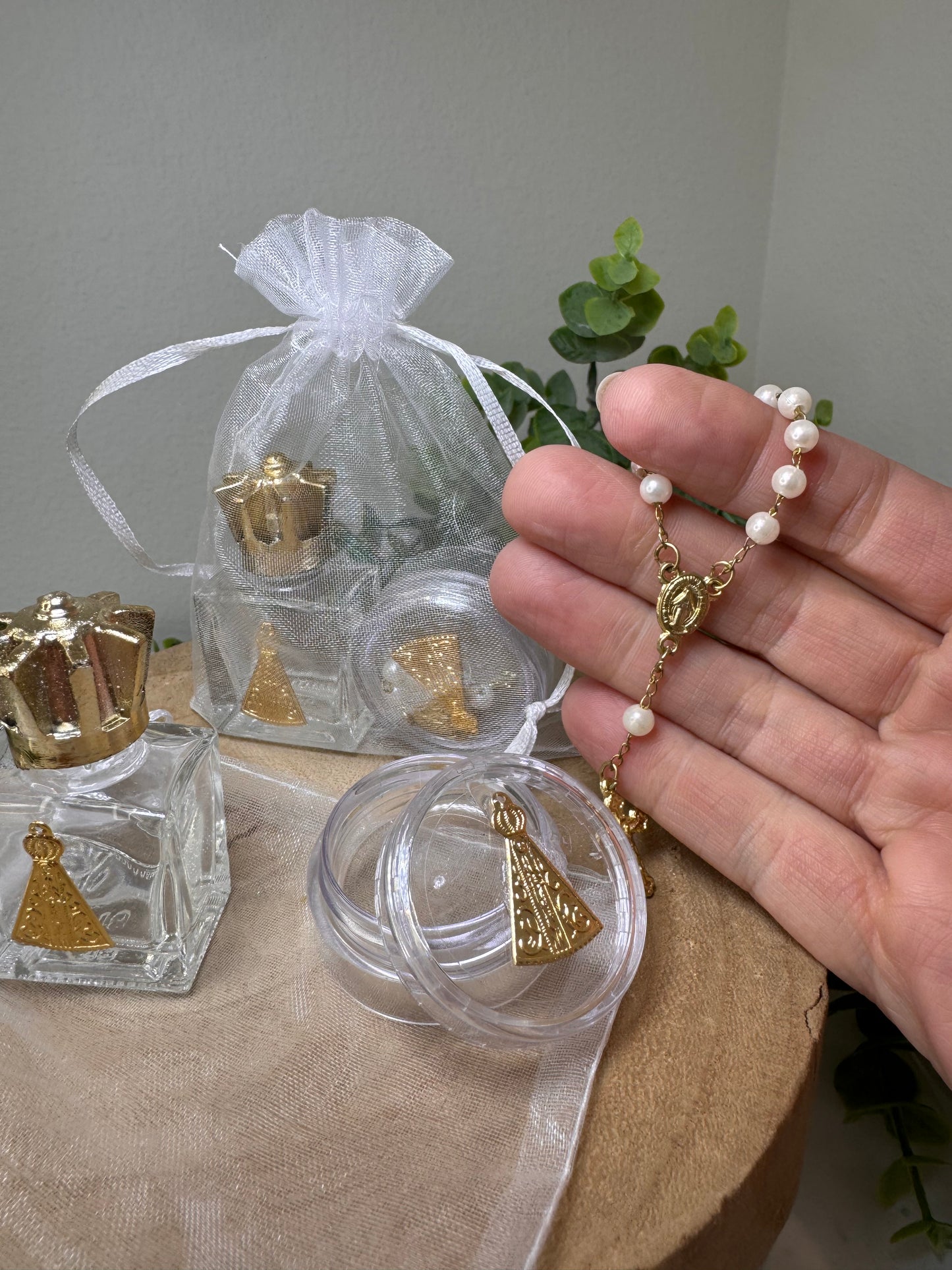 Mini Rosary with Holy Water Holder of Aparecida