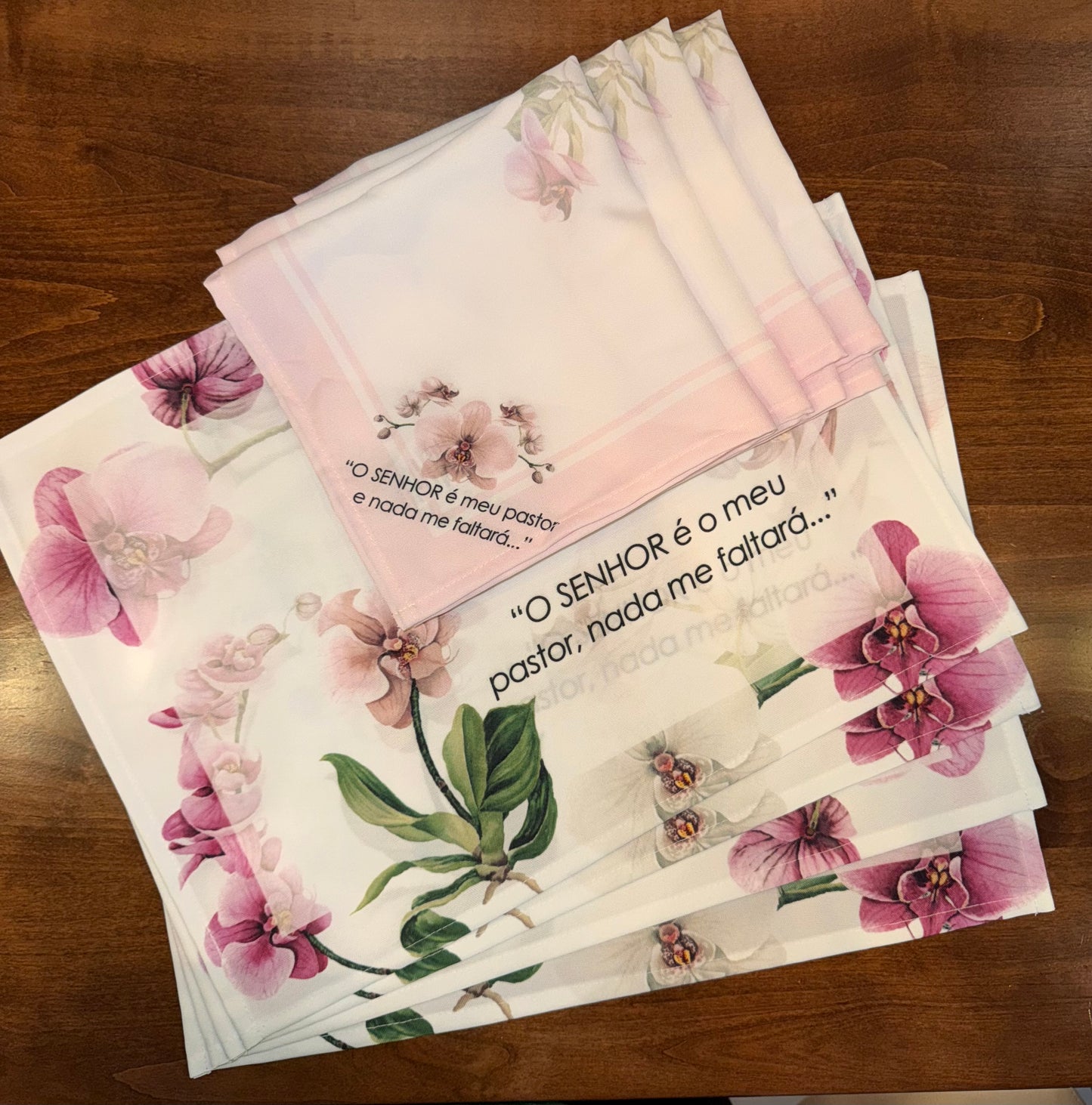 Religious Placemat – Kit with 4 Placemats + 4 Napkins