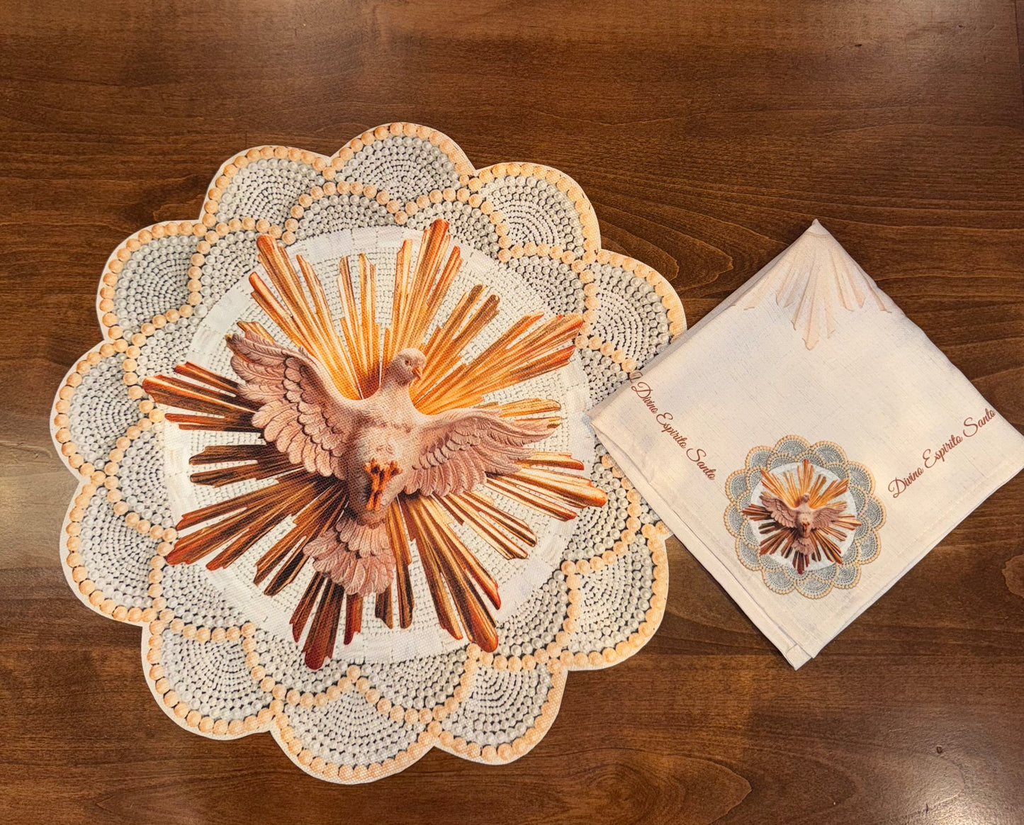 Religious Placemat – Kit with 4 Placemats + 4 Napkins
