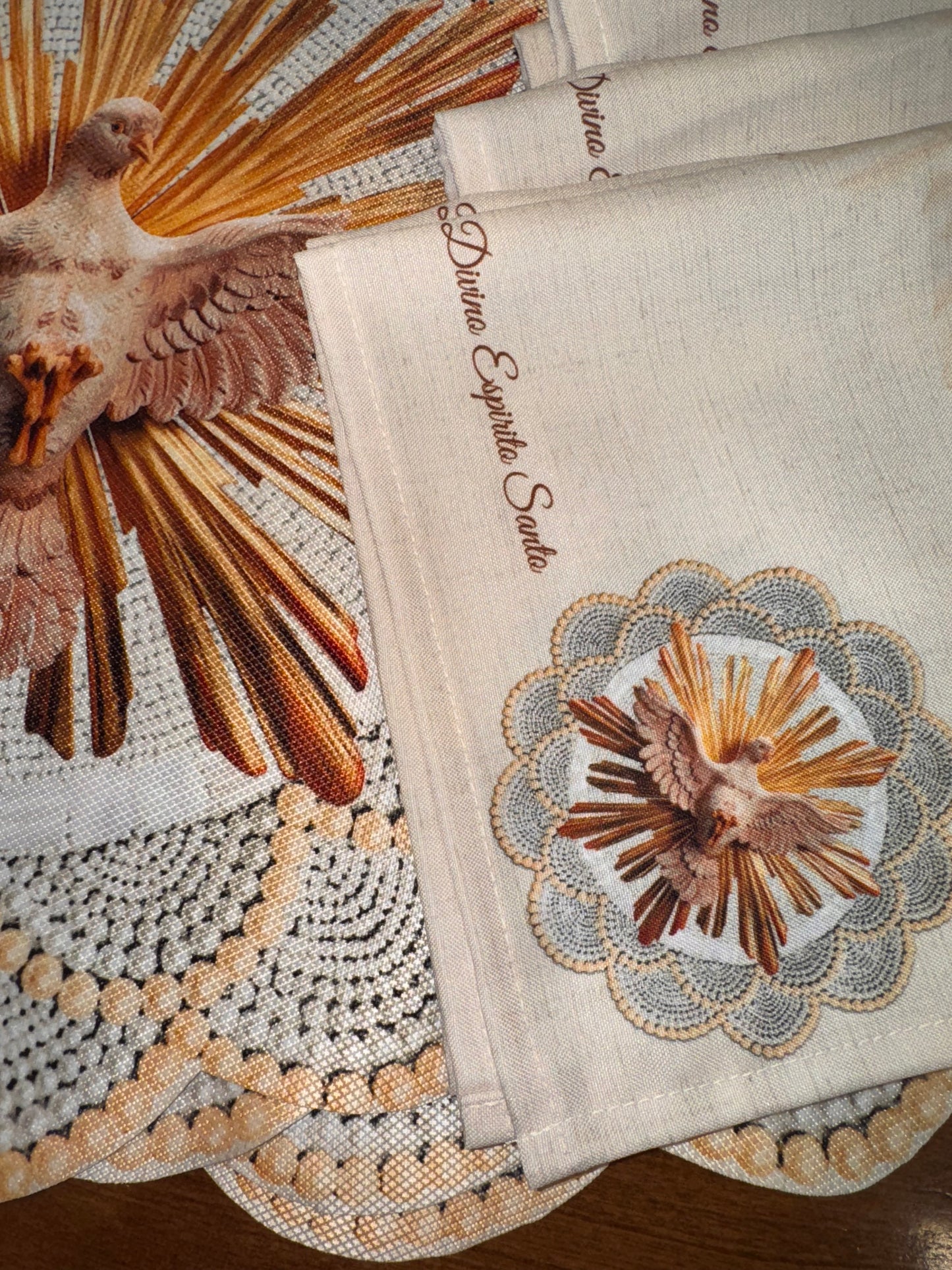 Religious Placemat – Kit with 4 Placemats + 4 Napkins