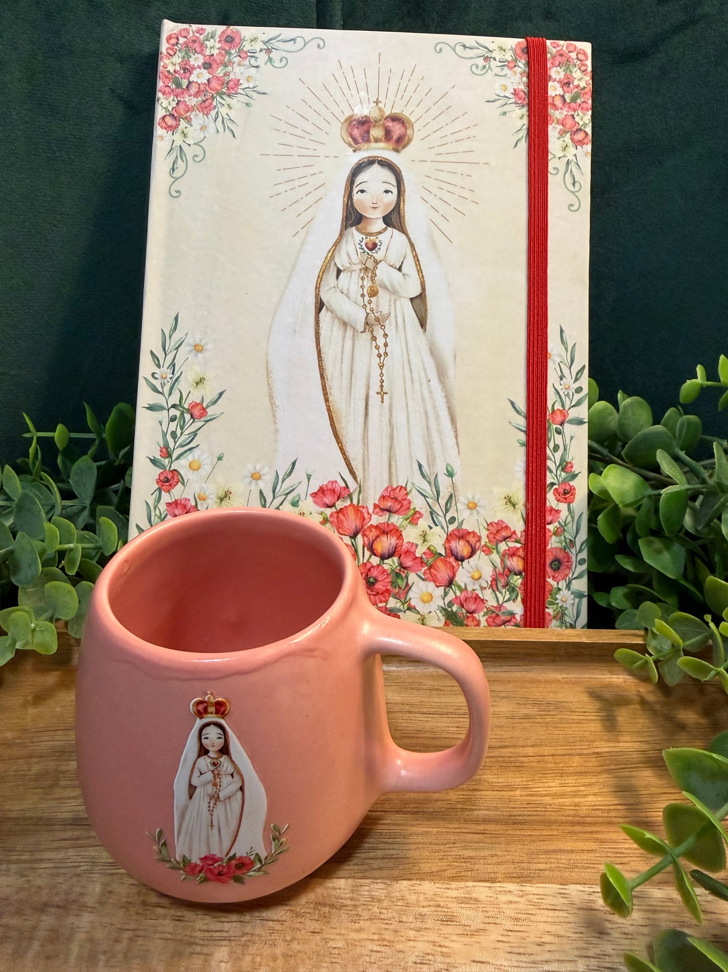 Kit Devocional Mariano – Bloco de Escrita + Xícara