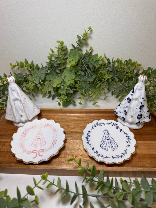 Porcelain - Our Lady of Aparecida + Golden Saucer
