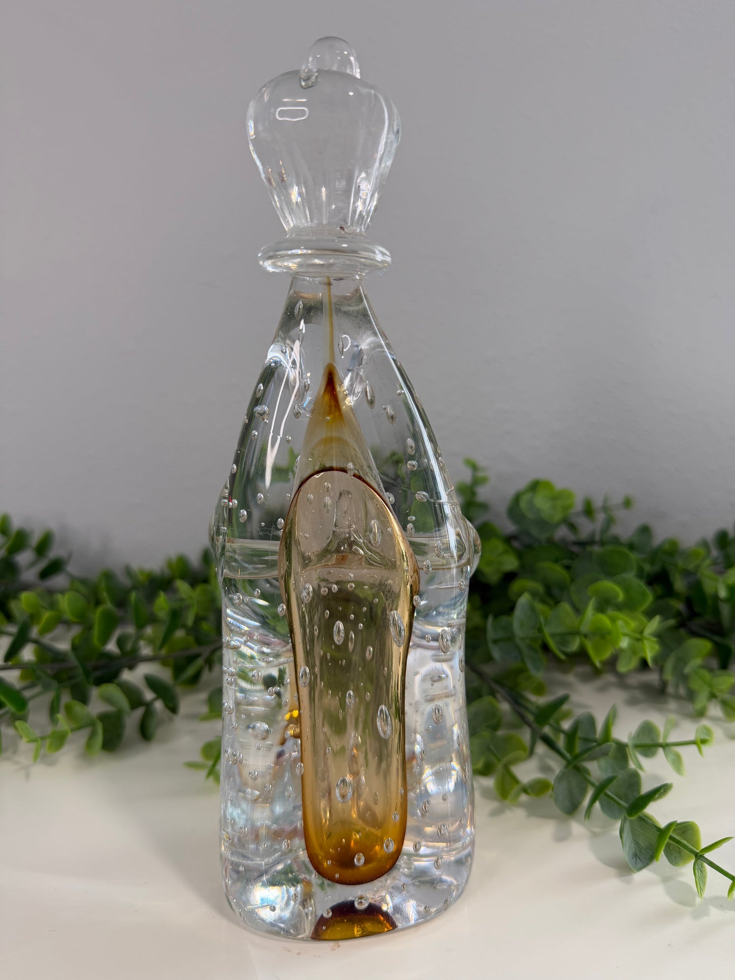 Nossa Senhora de Fátima em Murano – Âmbar Translúcido | 23 cm