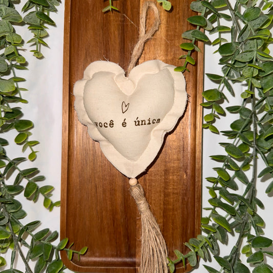 Handmade Heart Pendant with Inspirational Phrases