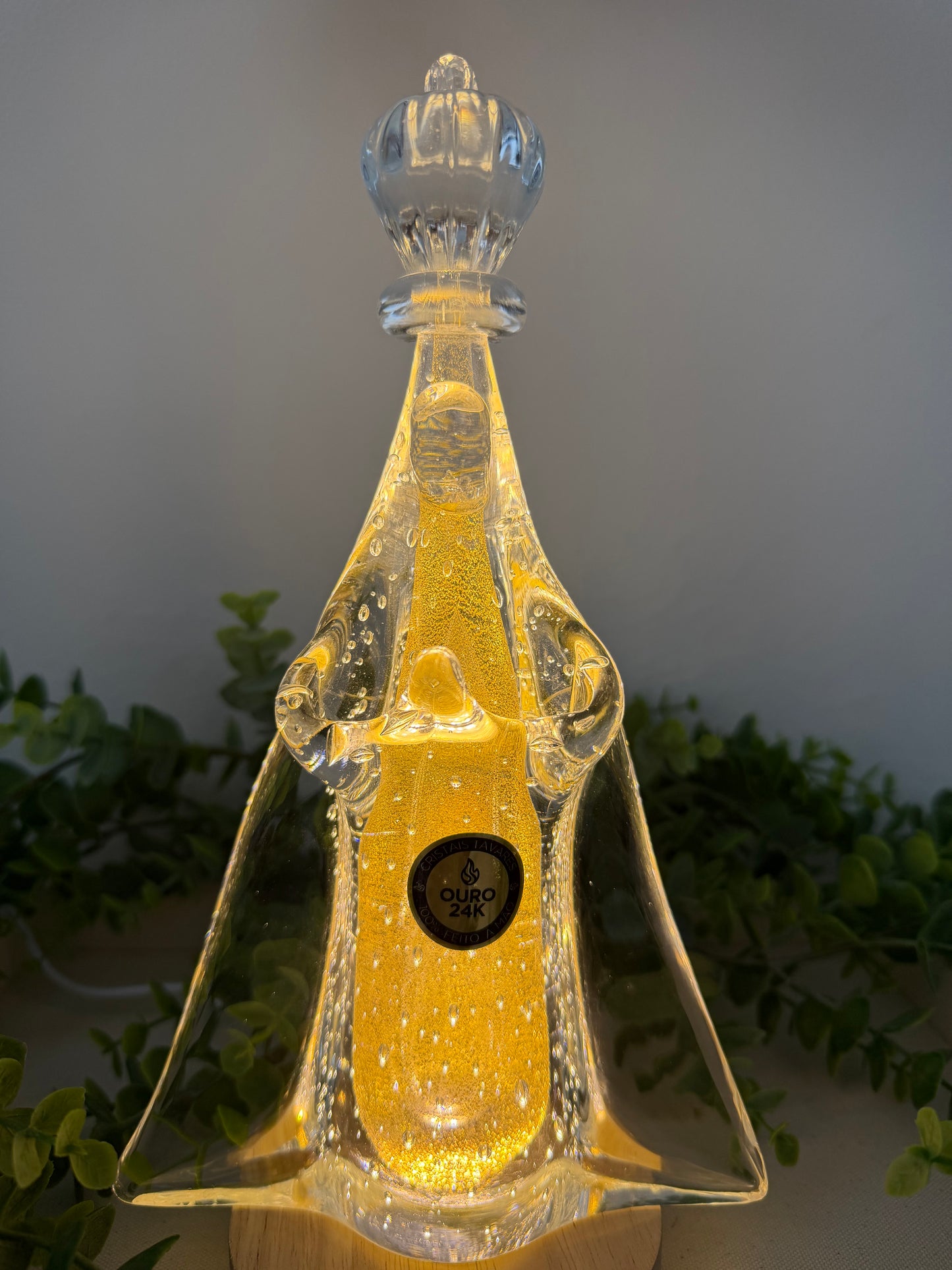 Murano Statue of Our Lady of Aparecida – 25cm (24K Gold)