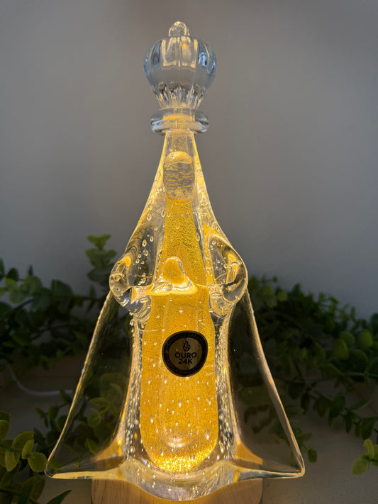 Murano Statue of Our Lady of Aparecida – 25cm (24K Gold)