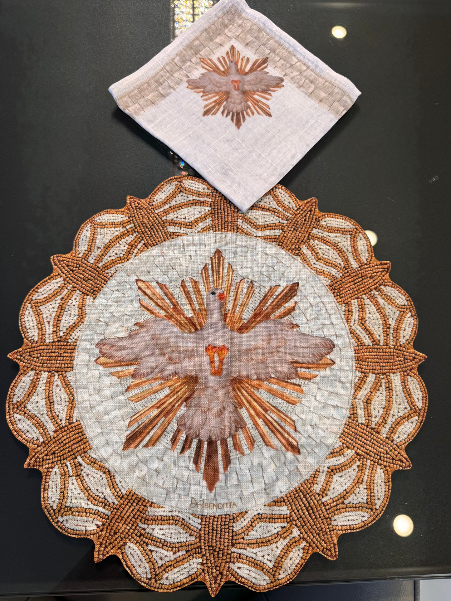 Placemat and Napkin - Religious Theme - 4 places