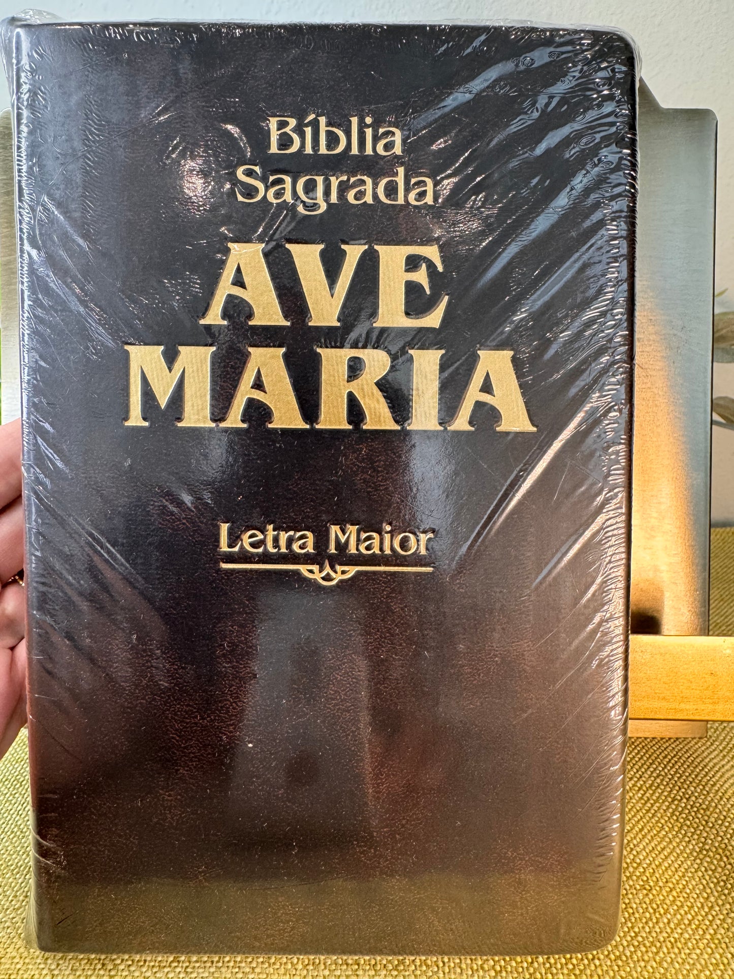 Ave Maria Bible - Large Print Brown Zipper