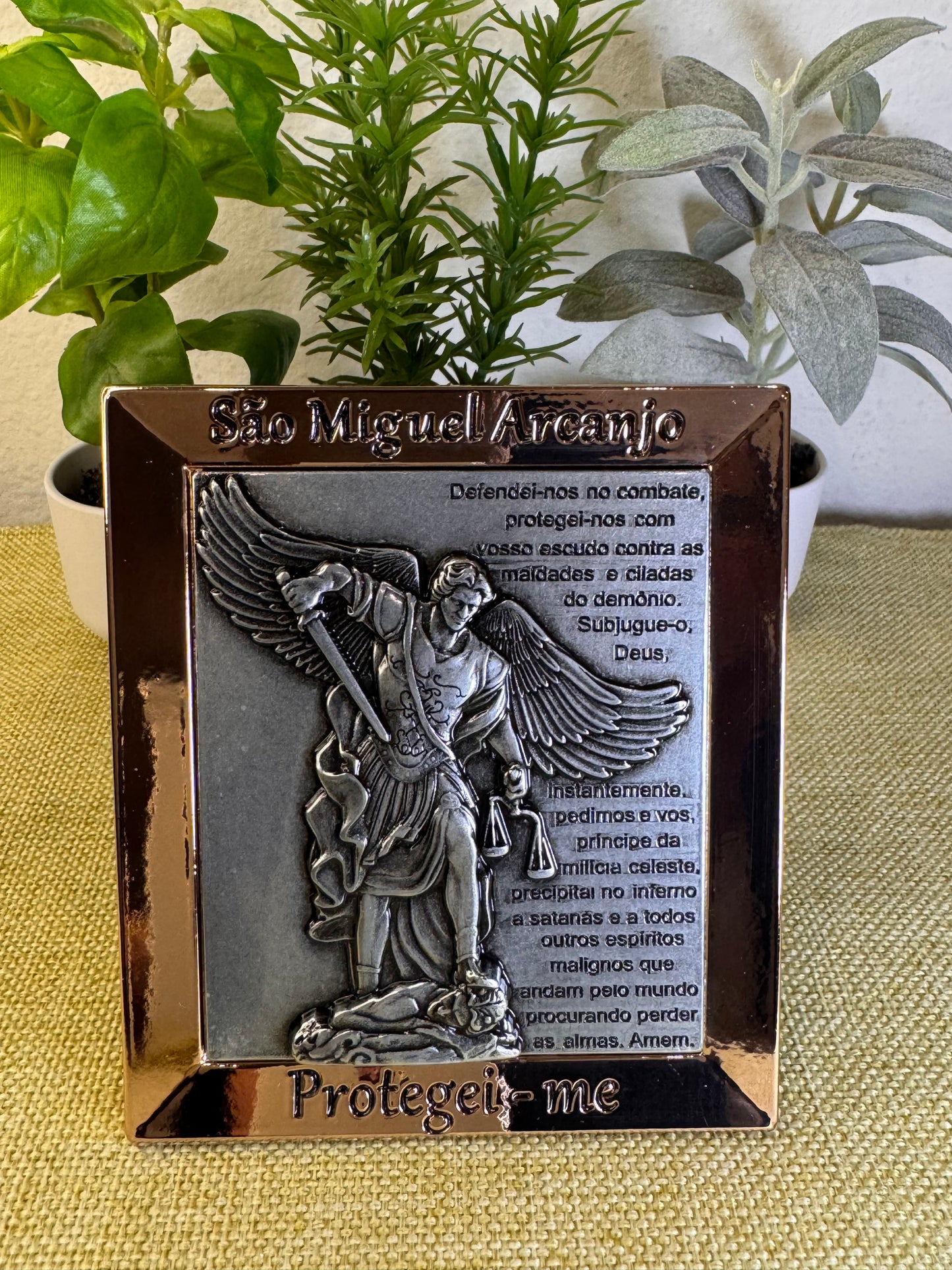 Saint Michael the Archangel Picture with Prayer 12cm