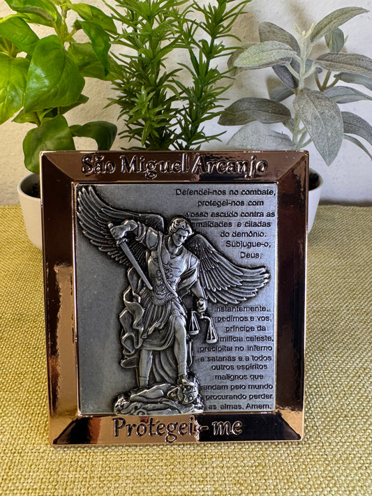 Saint Michael the Archangel Picture with Prayer 12cm