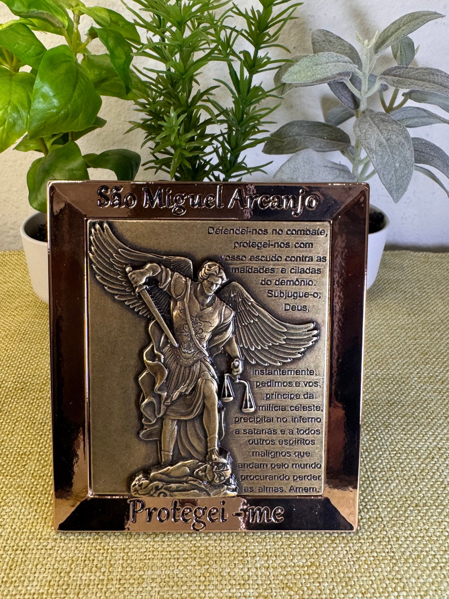 Saint Michael the Archangel Picture with Prayer 12cm