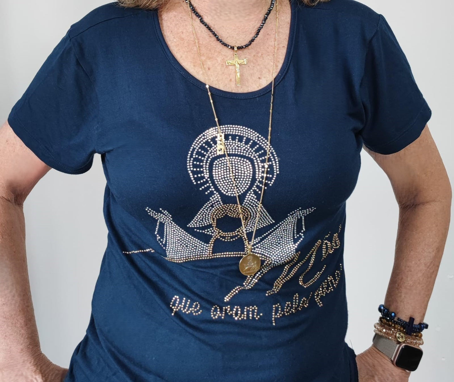 Camiseta AMO Manga Curta - Brilho