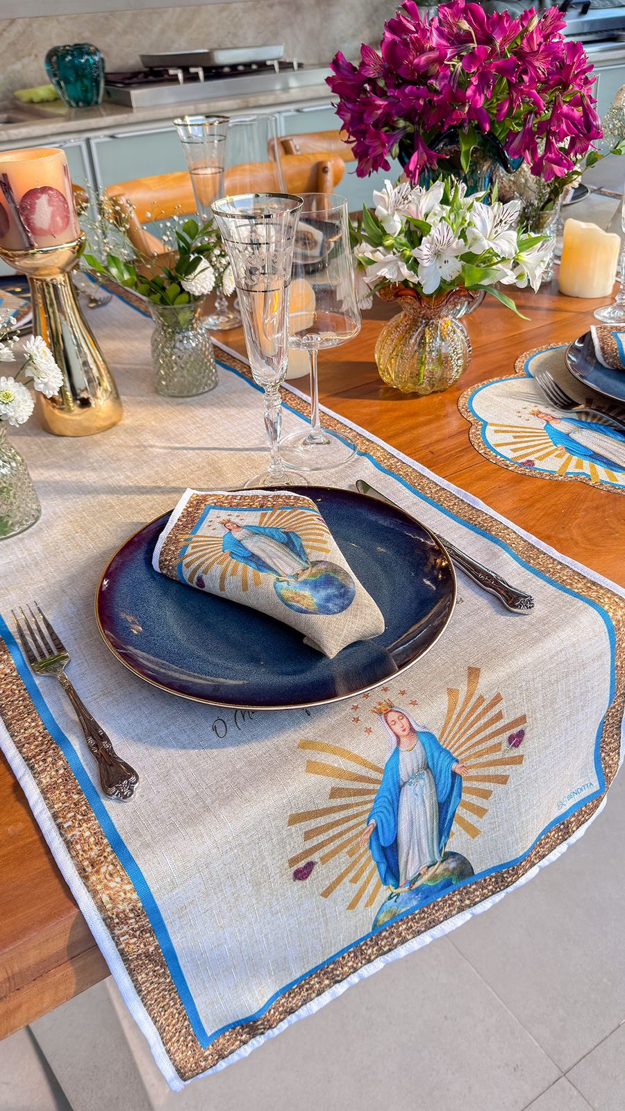 Placemat and Napkin - Religious Theme - 4 places
