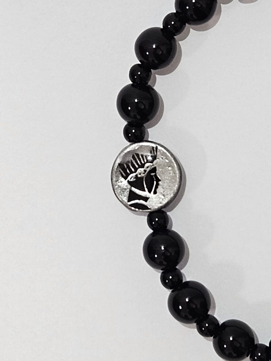 Rosary Bracelet in Natural Agate Stone Shine
