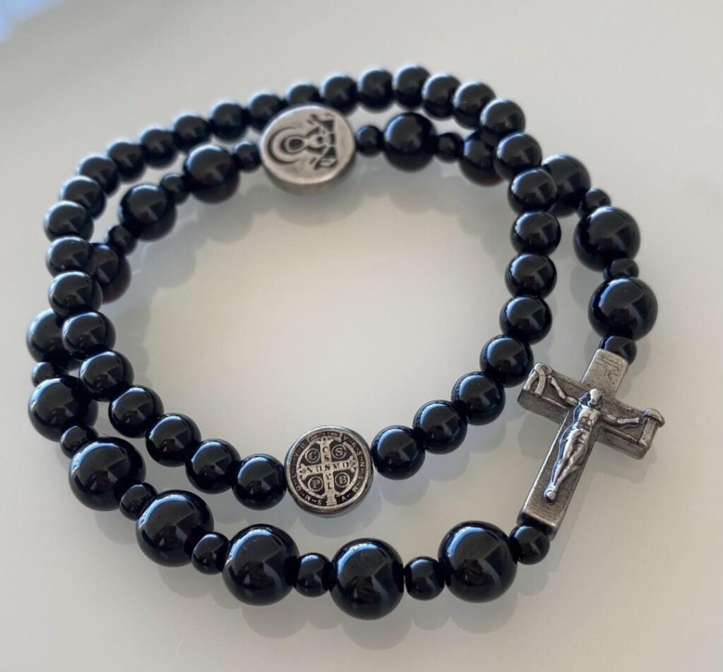 Saint Benedict Bracelet in Natural Stone