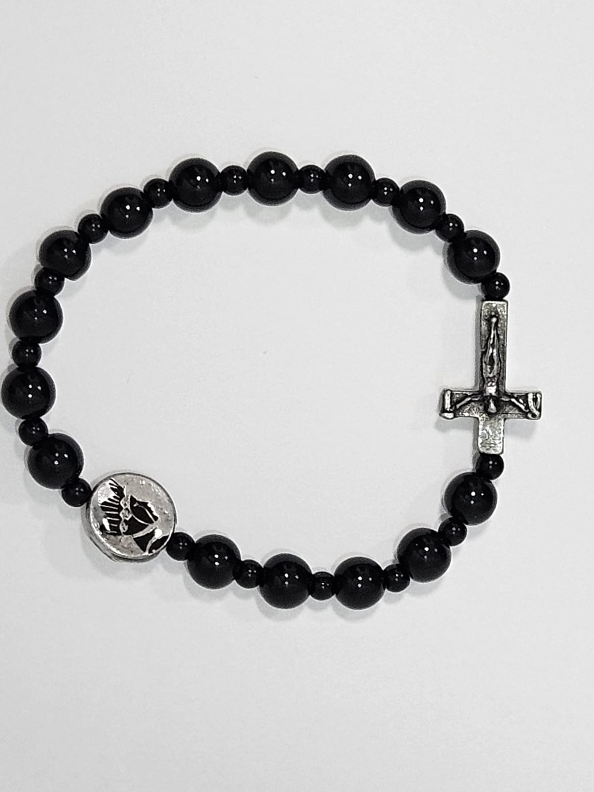 Rosary Bracelet in Natural Agate Stone Shine