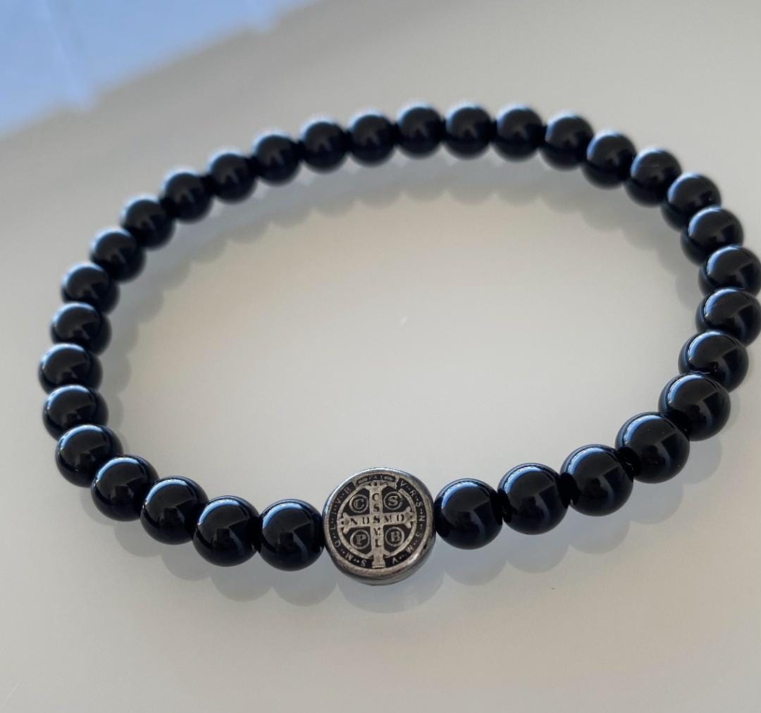 Saint Benedict Bracelet in Natural Stone