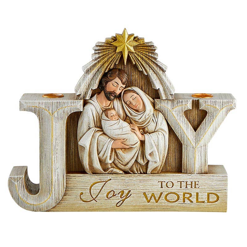 Joy To The World Candle Holder