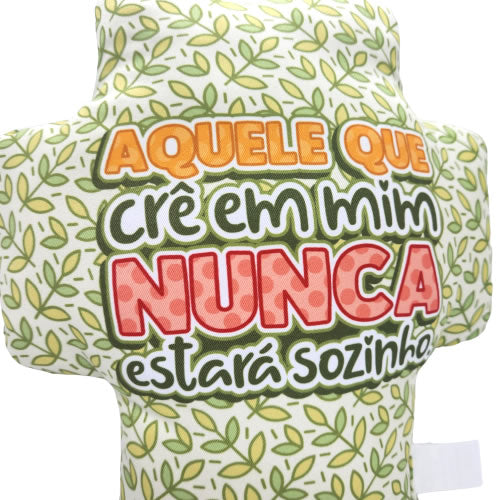 Almofada Cruz Jesus Vive em Mim
