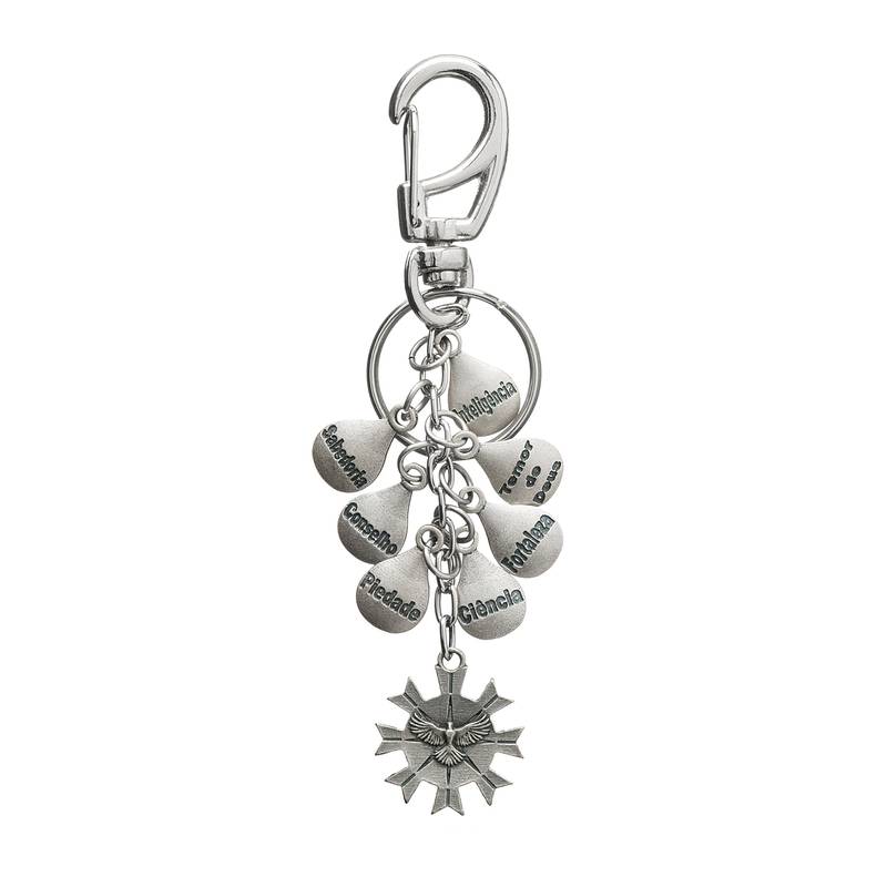 Chaveiro 7 Dons do Espírito Santo com Raios