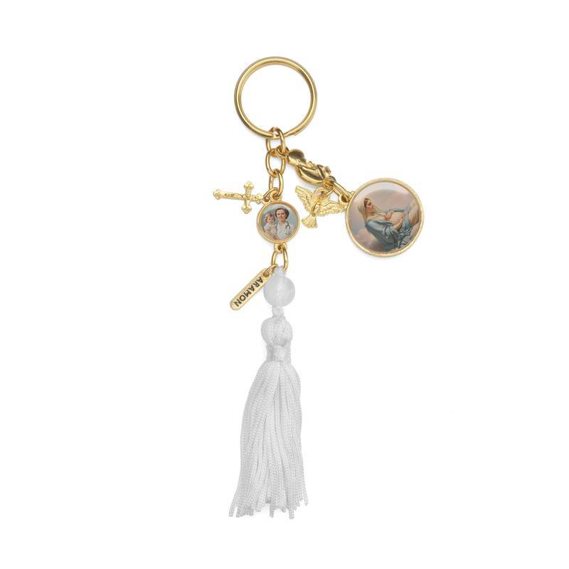 Chaveiro Milagre da Vida – Santa Gianna com Pompom