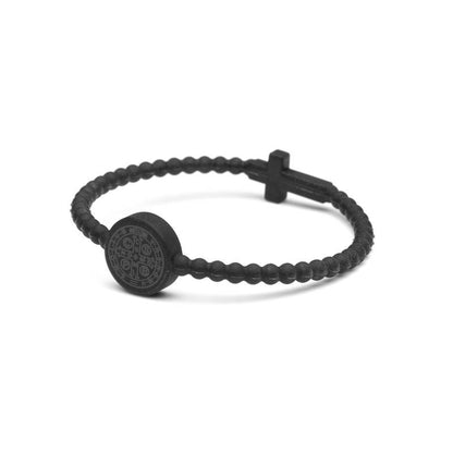 Pulseira Fé e Proteção – Medalha de São Bento e Cruz