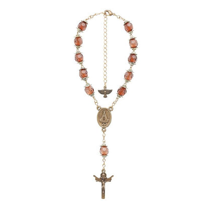 Car Rosary with Clasp – Our Lady of Aparecida and Saint Christopher