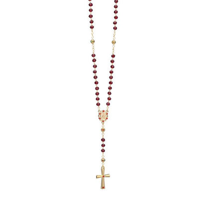 Colar Terço em Cristal de Vidro – Nossa Senhora Aparecida