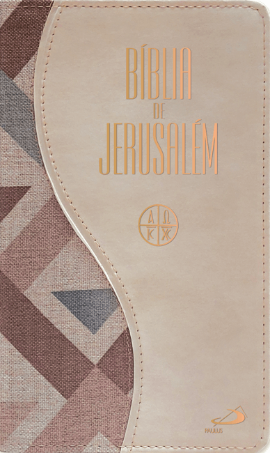 Bíblia de Jerusalém - Bege Geométrica com Ziper