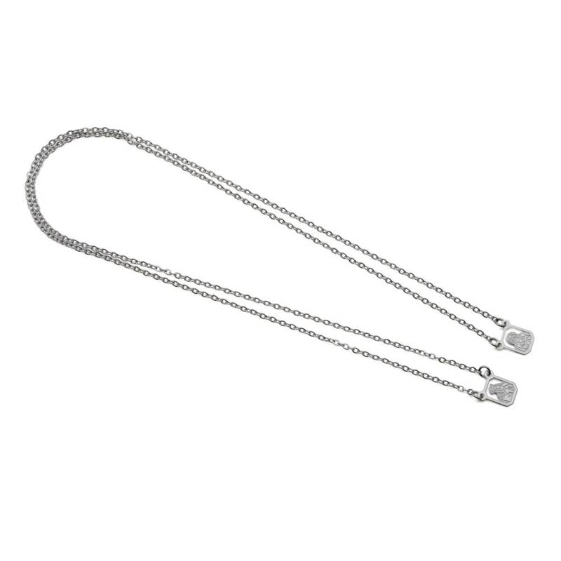 Escapulário Aço Inox – Santíssimo Carmo Vazado Pequeno