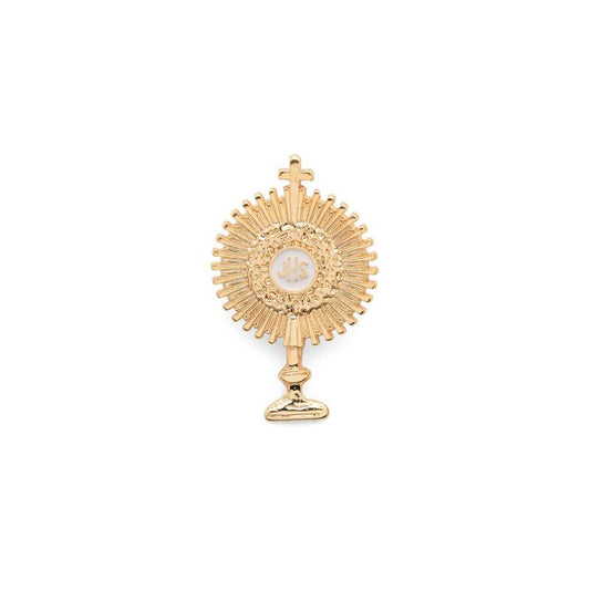 Broche Ostensório Dourado de Metal