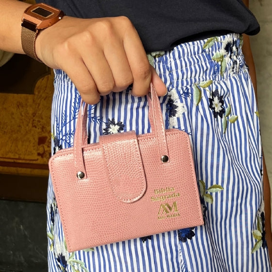 Bíblia com Alça - Bolso - Rosa