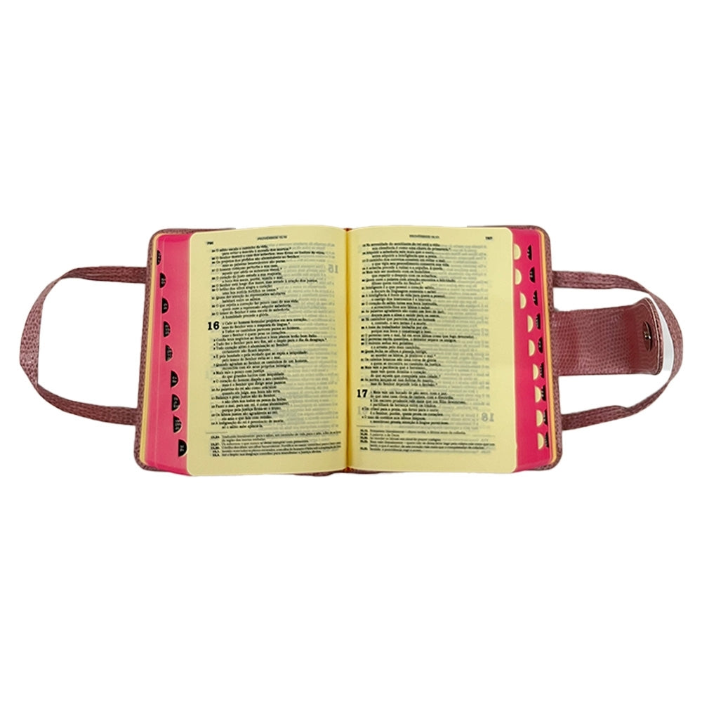 Bíblia com Alça - Bolso - Rosa