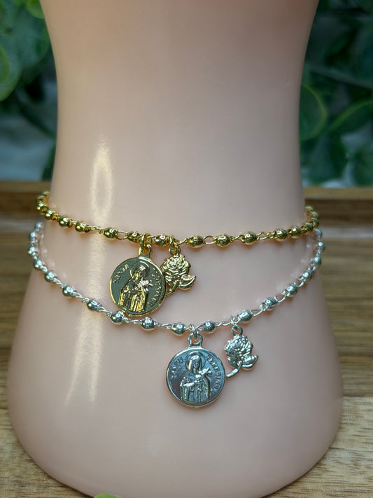 Pulseira Santa Teresinha – Chuva de Rosas