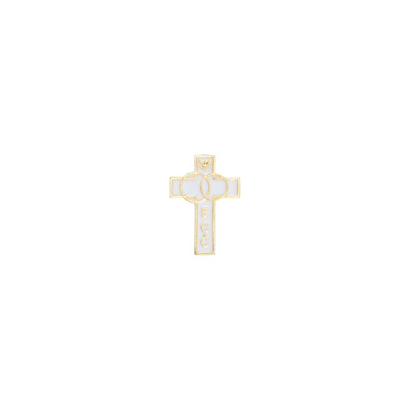 Botom ECC Dourado com Cruz – Encontro de Casais com Cristo