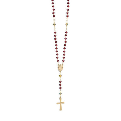 Colar Terço em Cristal de Vidro – Nossa Senhora Aparecida