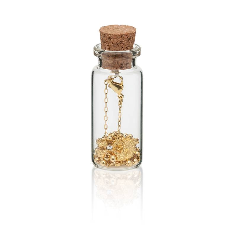 Colar Terço Nossa Senhora das Graças Dourado – com Vidrinho
