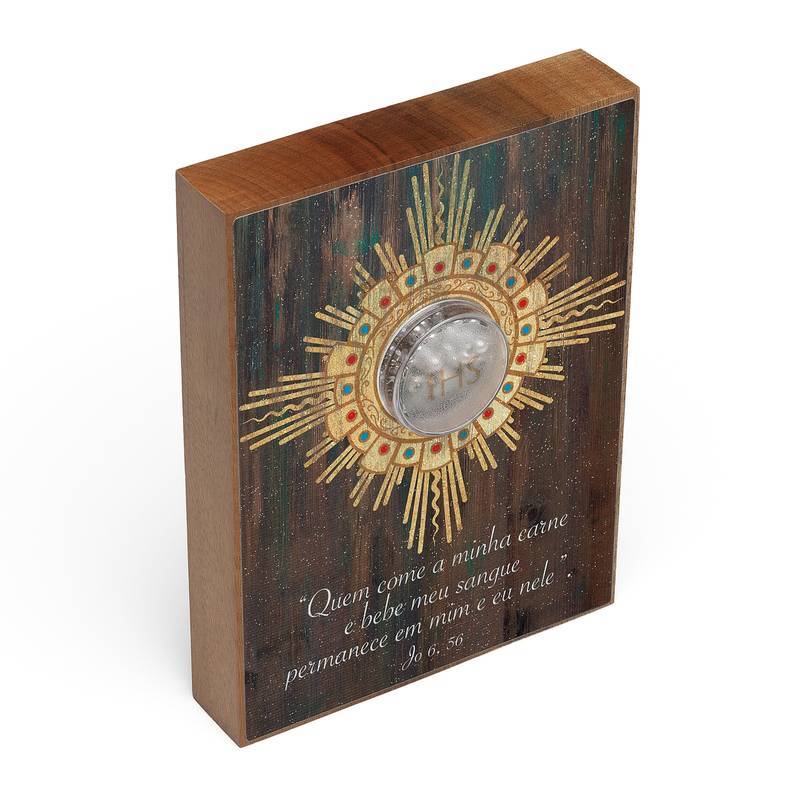 Lembrança de Eucaristia – Ostensório com Terço