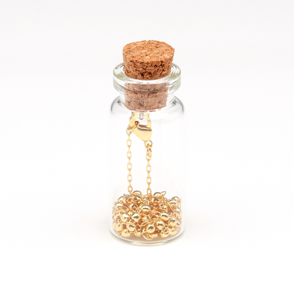 Colar Terço Nossa Senhora das Graças Dourado – com Vidrinho